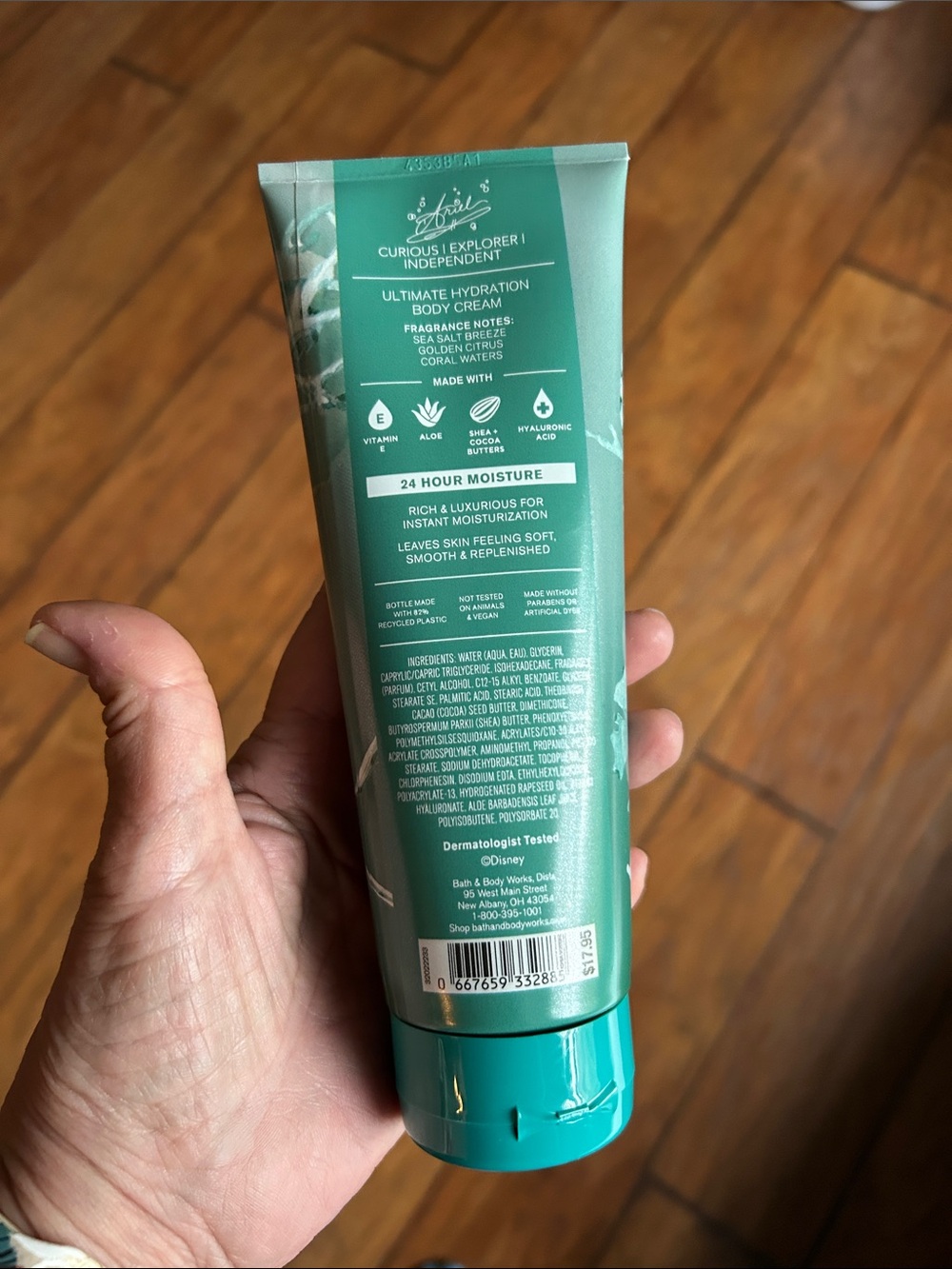 Bath & body works Disney Princess Ultimate Hydrating Body Cream Ariel NEW 8 oz - Picture 2 of 3